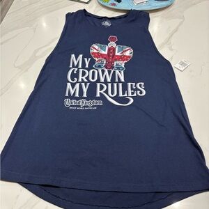 NWT Epcot United Kingdom My Crown My Rules tank women’s XL